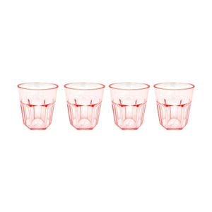 6x 4pc Partyware Reusable Drinking Tumbler Cup Set 270ml Assorted