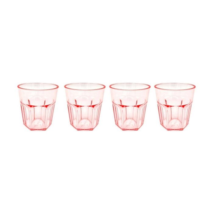 6x 4pc Partyware Reusable Drinking Tumbler Cup Set 270ml Assorted