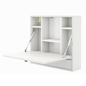 Costway Wall Mounted Computer Desk Drop-leaf Cabinet Table Home Office