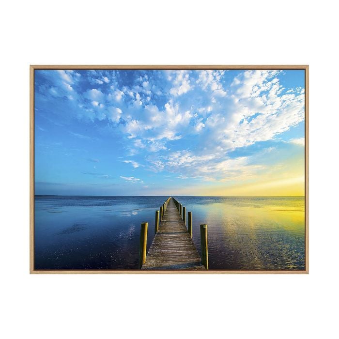 Artey | Boardwalk - Framed Canvas - Natural Frame - 112 x 150cm