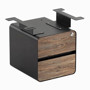 Desky Minimal Under Desk Cabinet Black Frame