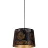 CLA Lighting Penshade Interior Slanted with Starburst Pattern Laser Cut Pendant Light Black