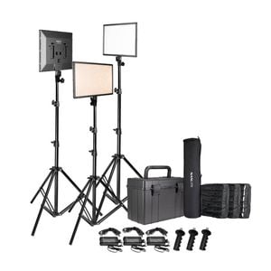 Nanlite Lumipad 25 soft LED panel 3KIT with batts, charger ,stands grids and hard case