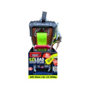 Grunt 50mm x 9m Ezi-Load Ratchet Tie-Down Straps