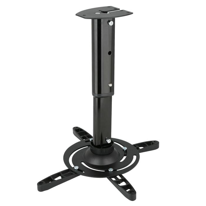Extendable LCD LED DLP Projector Bracket Ceiling Mount 15kg Black 360 Rotation
