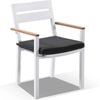 Balmoral 3.55m Table 12 Capri Chairs White & Denim Grey Cushions
