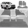 6D Diamond Car Floor Mats for Toyota RAV4 2019-2025-Full Set-Grey-Outback GT