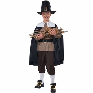 Mayflower Pilgrim Thanksgiving Colonial Pioneer Olden Day Child Boys Costume S