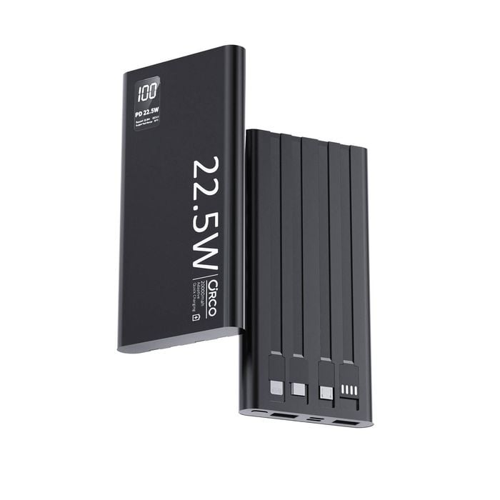 Veloreo 22.5W Power Bank, 20000mAh Portable Charger, USB C, Smart Digital Display For Iphone 16, Ipad, Macbook, Androids