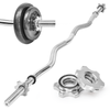 Alston 120cm EZ Curl Bar 25mm Standard Steel Weightlifting Bar Non-slip Knurled Handle