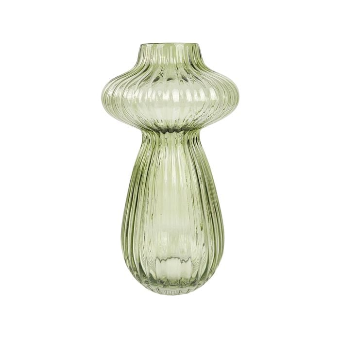 Urban Tommy Abstract Orb 29cm Glass Flower Vase Large - Sage