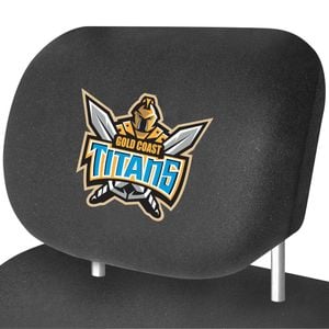 Gold Coast Titans Official Nrl Universal Headrest Cover Pairs