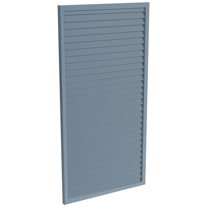 ProtectorAl 300-1000W X 1001-2000H Deep Ocean Aluminium Welded Louver Panel Horizontal 5mm overlap - Black