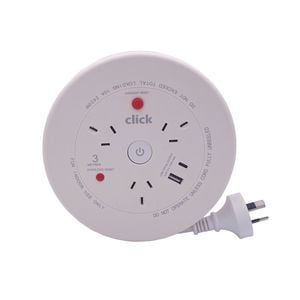 Click 3m Cable Reel With USB Charger