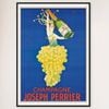 Galrie Joseph Perrier Vintage Champagne Advertising Poster Timeless Elegance for Space, Black Frame, A4 21 x 30cm (8 x 12inch)