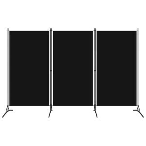vidaXL 3-Panel Room Divider Black 260cm Folding Panel Privacy Screen Partition