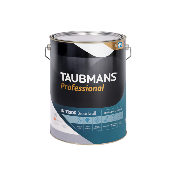 Taubmans 10L White Low Sheen Professional Interior Paint