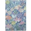 Handmade Floral Wool Rug-6432-Teal blue-190x280cm