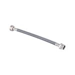 EnduraSeal 250mm Silver Premium Flexible Braided Extension Water Connector - 2 Pack