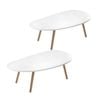 SOGA 2X 80x40cm White Living Room Nordic  Coffee Table Simple Modern Home Style