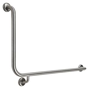 Metlam Australia 850mm x 600mm Antimicrobial 90 Degree Right Hand Grab Rail