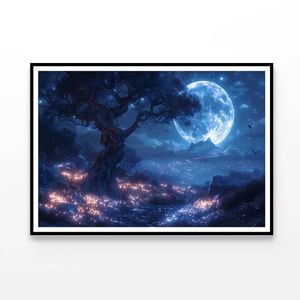 Tree with Lights  Print 100% Australian Made 120x90cm  (Poster)