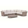 Coco Corner Outdoor Wicker Modular Garden Lounge Setting With Coffee Table