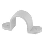 Deta 25mm Grey Conduit Fittings PVC Mounting Saddle - 2 Pack