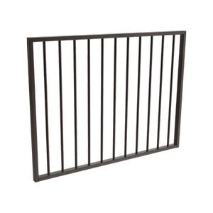 ProtectorAl 800 - 1200 x 900mm Black Aluminium Garden Gate Flat Top - Black