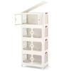 Costway 4-tier Stackable Storage Bins Rolling Closet Box Organizer