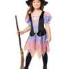 Pastel Ombre Witch Toddler Girls Halloween Costume - 3-4