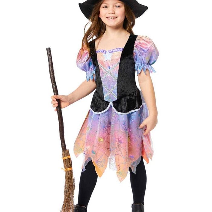 Pastel Ombre Witch Toddler Girls Halloween Costume - 3-4