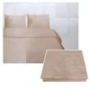 Bloomington Tuberose Satin Embroidery Quilt Cover Set Latte Queen