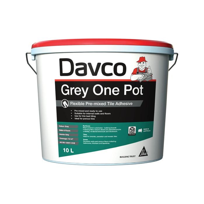 Davco 10L Grey One Pot Premixed Tile Adhesive