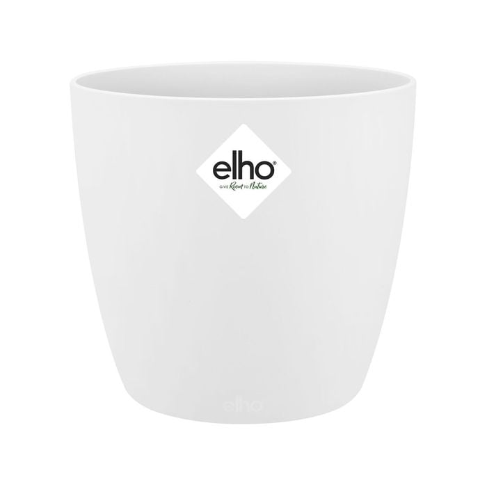 Elho 10.2cm White Brussels Indoor Plant Pot