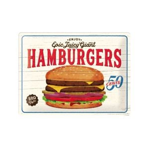 Nostalgic-Art Large Sign Hamburgers