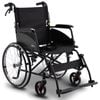 Altus Transport Wheelchair 20 inch Wheels Lightweight Foldable - Black