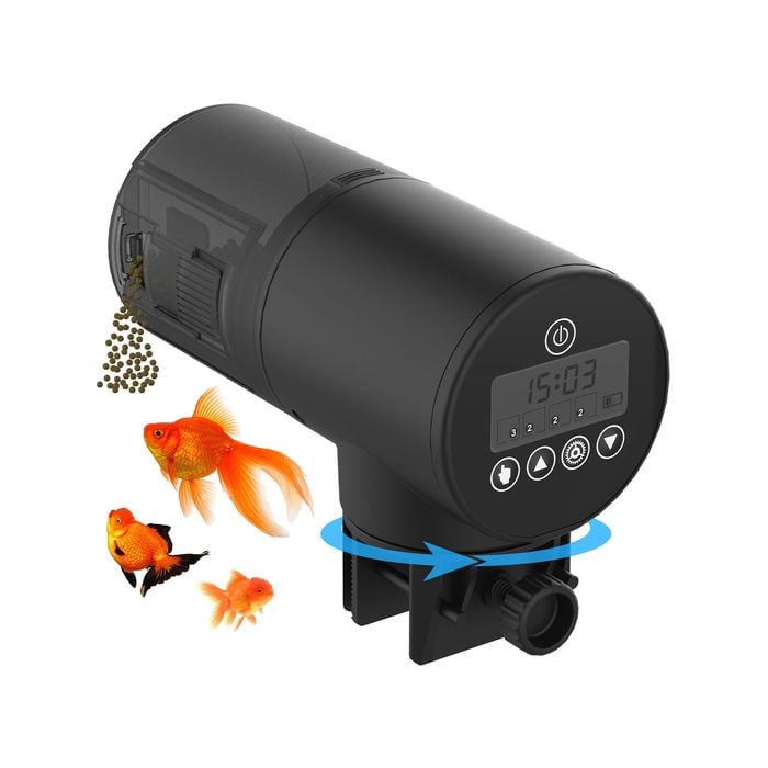ADVWIN Automatic Fish Feeder Timer Aquarium Food Dispenser LCD