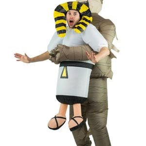 Inflatable Carry Me Egyptian Mummy Adults Costume - One Size
