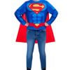 Dc Superhero Mens Superman Costume Shirt And Mask Set - M-l