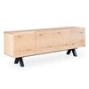 Modern Furniture OLIVETO Sideboard Buffet 200cm - Brown & Black