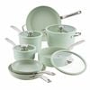 Circulon Halo With Laserdefense(tm) Ceramic Nonstick Induction 11 Piece Cookware Set Sage Green