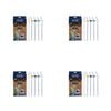 4x 4pc Eco-To-Go Glass Straw Whale Design Reusable with Cleaner Set Clear