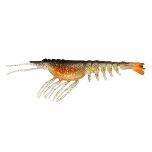 Nomad Design Live Ops Switcher Shrimp 4.25" Soft Plastic Fishing Lure Black and Gold