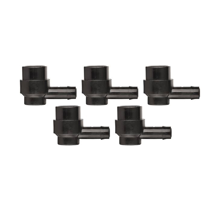 Pope 13 x 15mm Barbed Female Threaded Elbow - 5 Pack