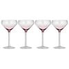 Ladelle Prism Set of 4 Coupe Glasses - Plum
