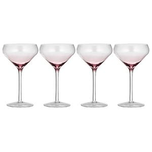 Ladelle Prism Set of 4 Coupe Glasses - Plum