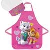 Paw Patrol Everest Skye Kids Pink Baking Apron and Chef's Hat