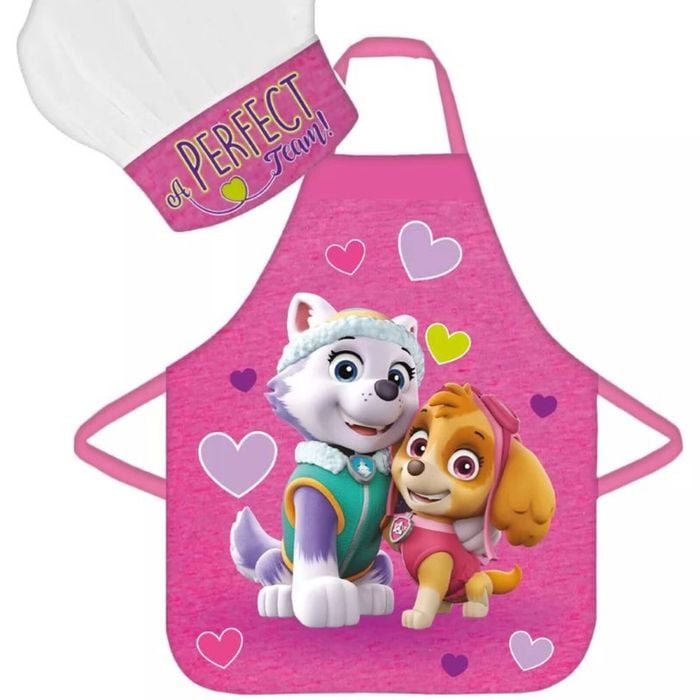 Paw Patrol Everest Skye Kids Pink Baking Apron and Chef's Hat