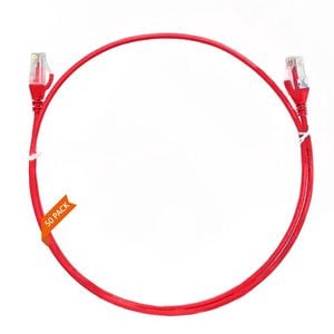 4Cabling 2m Red CAT6 Ultra Thin LSZH Ethernet Network Cable - 50 Pack